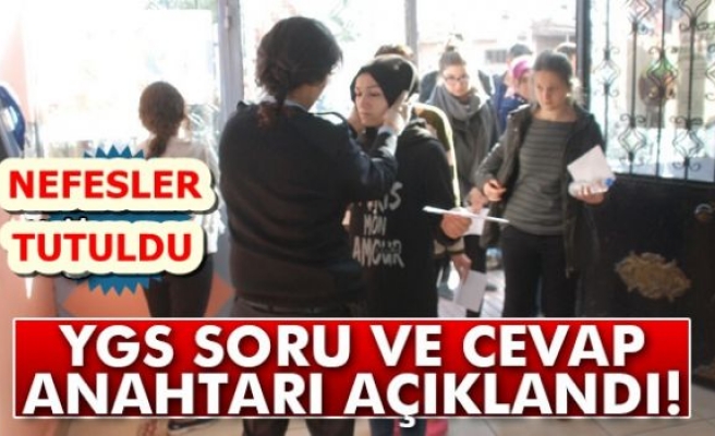 YGS Soru Cevap Anahtarı Açıklandı!