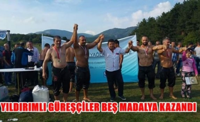 Yıldırımlı güreşçiler beş madalya kazandı