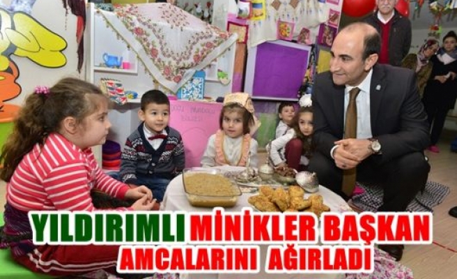  Yıldırımlı minikler başkan amcalarını ağırladı