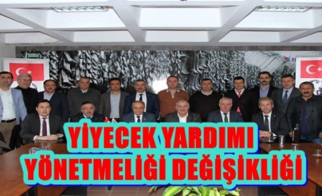 YİYECEK YARDIMI YÖNETMELİĞİ DEĞİŞİKLİĞİ