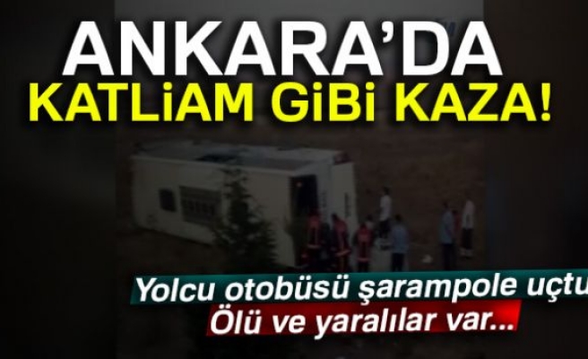 Yolcu otobüsü şarampole uçtu! 