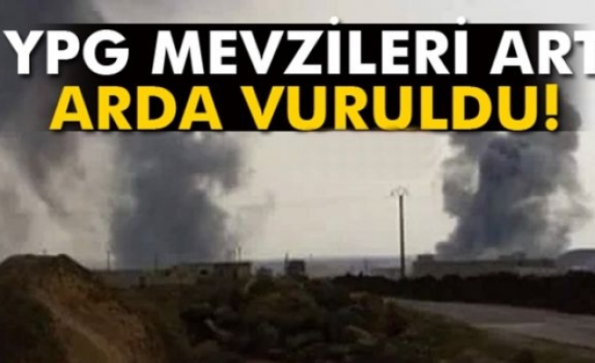 YPG mevzileri top atışlarıyla vuruldu