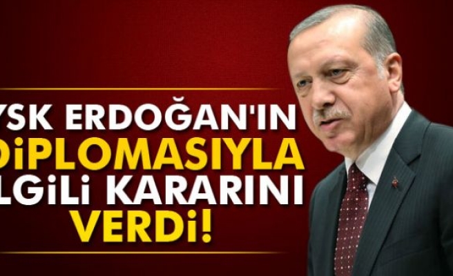 YSK, Erdoğan'ın diplomasıyla ilgili kararını verdi!