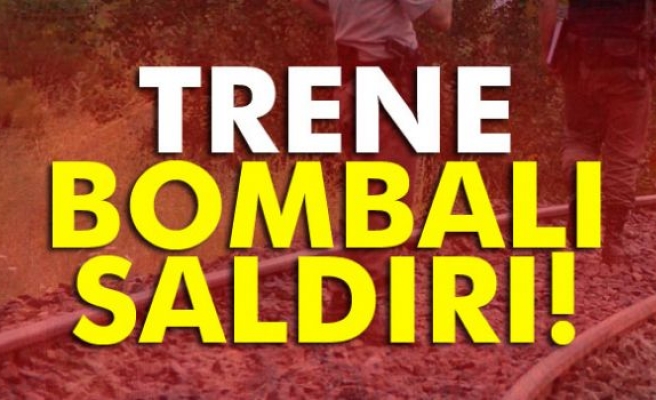 Yük trenine bombalı saldırı