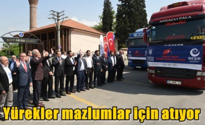 Yürekler mazlumlar için atıyor