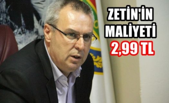 Zeytinin maliyeti 2,99 TL