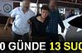 10 günde 13 suça karıştı