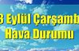 13 Eylül Çarşamba Hava Durumu