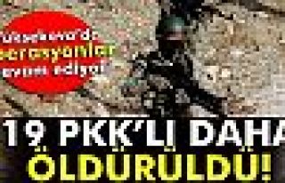 19 terörist daha öldürüldü !