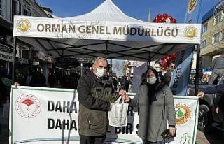 Edirne'de Yeni yıla fidan dikerek gir kampanyasında...