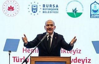 İçişleri Bakanı Soylu Bursa'da muhtarlarla...