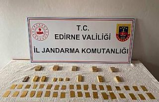 Edirne'de gümrük kaçağı 15 kilogram altın...