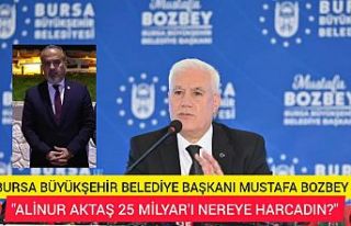 BURSA BÜYÜKŞEHİR BELEDİYE BAŞKANI MUSTAFA BOZBEY:"ALİNUR...