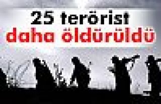 25 terörist daha öldürüldü