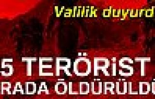 5 TERÖRİST ÖLDÜRÜLDÜ!