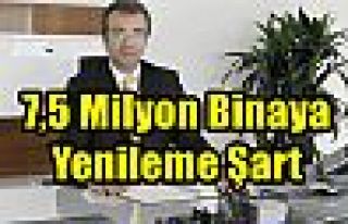 7,5 Milyon Binaya Yenileme Şart