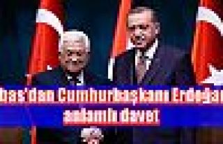 Abbas'dan Cumhurbaşkanı Erdoğan'a anlamlı davet