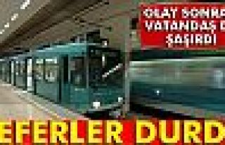 Afişler metroyu durdurdu