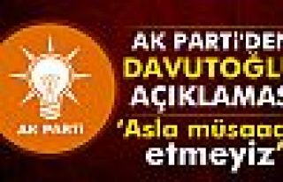 AK Parti'den Davutoğlu açıklaması