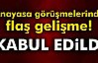 Anayasa görüşmelerinde flaş gelişme!