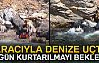 ARACIYLA DENİZE UÇTU!