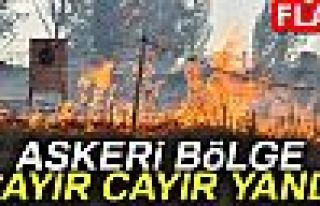 ASKERİ BÖLGE CAYIR CAYIR YANDI!