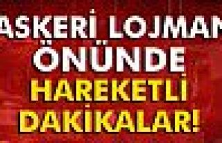 Askeri lojman önünde hareketli dakikalar!