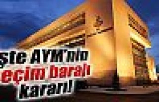 AYM seçim barajı kararını verdi