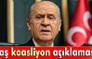 Bahçeli'den koalisyon açıklaması