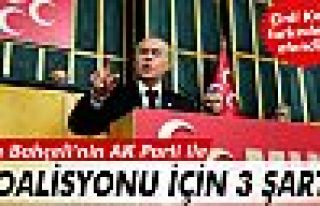 Bahçeli'den koalisyon için 3 şart!