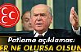 Bahçeli'den patlama açıklaması!