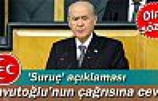 Bahçeli’den 'Suruç' açıklaması