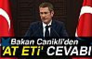 Bakan Canikli'den 'at eti' cevabı