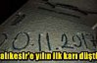 Balıkesir'e yılın ilk karı düştü!