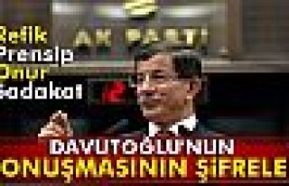 Başbakan Davutoğlu'nun konuşmasının şifreleri