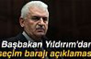 BAŞBAKAN YILDIRIM'DAN SEÇİM BARAJI AÇIKLAMASI!