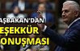 Başbakan Yıldırım'dan teşekkür konuşması