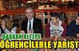 Başkan Altepe öğrencilerle yarıştı