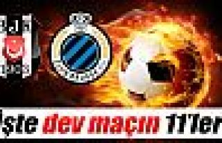 Beşiktaş - Club Brugge maçının 11'leri