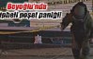 Beyoğlu’nda şüpheli poşet paniği