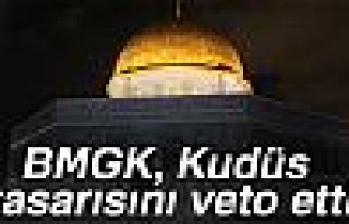 BMGK KUDÜS TASARISINI VETO ETTİ!