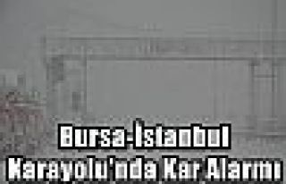 Bursa-İstanbul Karayolu'nda Kar Alarmı 