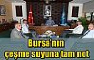 Bursa’nın çeşme suyuna tam not