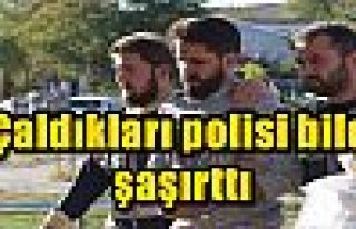 Çaldıkları polisi bile şaşırttı