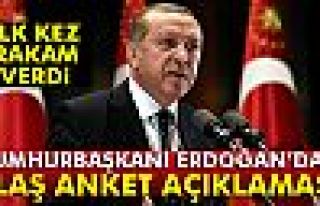 Cumhurbaşkanı Erdoğan'dan Anket Açıklaması