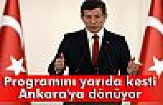 Davutoğlu, güvenlik toplantısı gerçekleştirecek