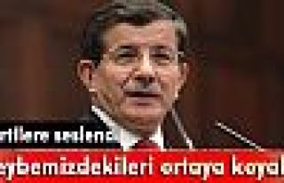 Davutoğlu: 'Heybemizdekileri ortaya koyalım'