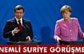 Davutoğlu Merkel ile görüştü