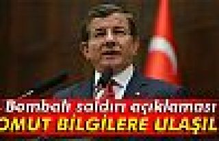 Davutoğlu'ndan bombalı saldırı açıklaması