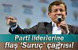 Davutoğlu'ndan flaş 'Suruç' çağrısı